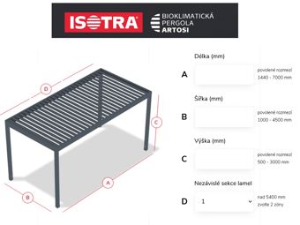 Mobilní aplikace ISOTRA pergola