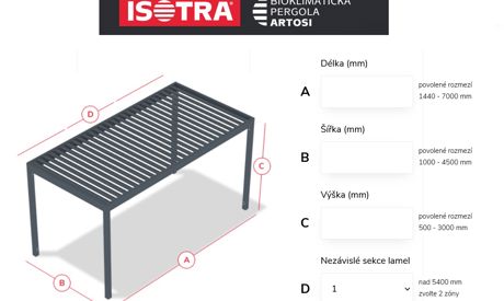 Mobilní aplikace ISOTRA pergola